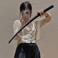 1/2/3PCS 3D Printed Gravity Straight Out Telescopic Samurai Stress Relief Toy Stretchable Cos Props Creative Folding Katana Gift