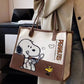 Snoopy Tote Bag Cartoon Large Capacity Canvas Shoulder Bag Shopping Bag Commuter Tote Bag Handheld Canvas Bag Gifts