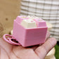 Fun Cartoon Squeeze Music New Unique Four-square Merit Key Button Keychain Couple Car Bag Key Chain & Pendant