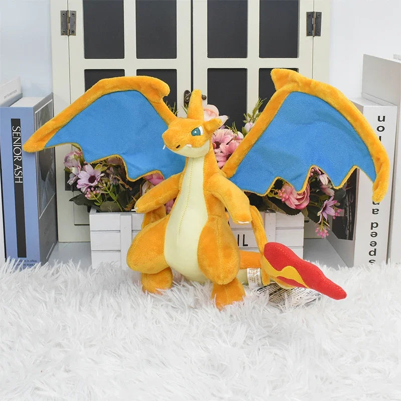 Evolution Mega Charizard Y Plush Toy Doll Pocket Monster Anime Dragon Stuffed Toy Soft Peluche Animals Gift Kids