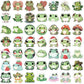 10/30/50/100pcs Cute Little Frog PVC Sticker Aesthetic Stationery School Supplies DIY Decoration Korean Scrapbooking for Kids