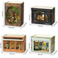 3D Wooden Puzzle Miniature Doll House Assembly Building Model Room Bedroom Decoration With Furniture Lighting Dollhouse Gifts