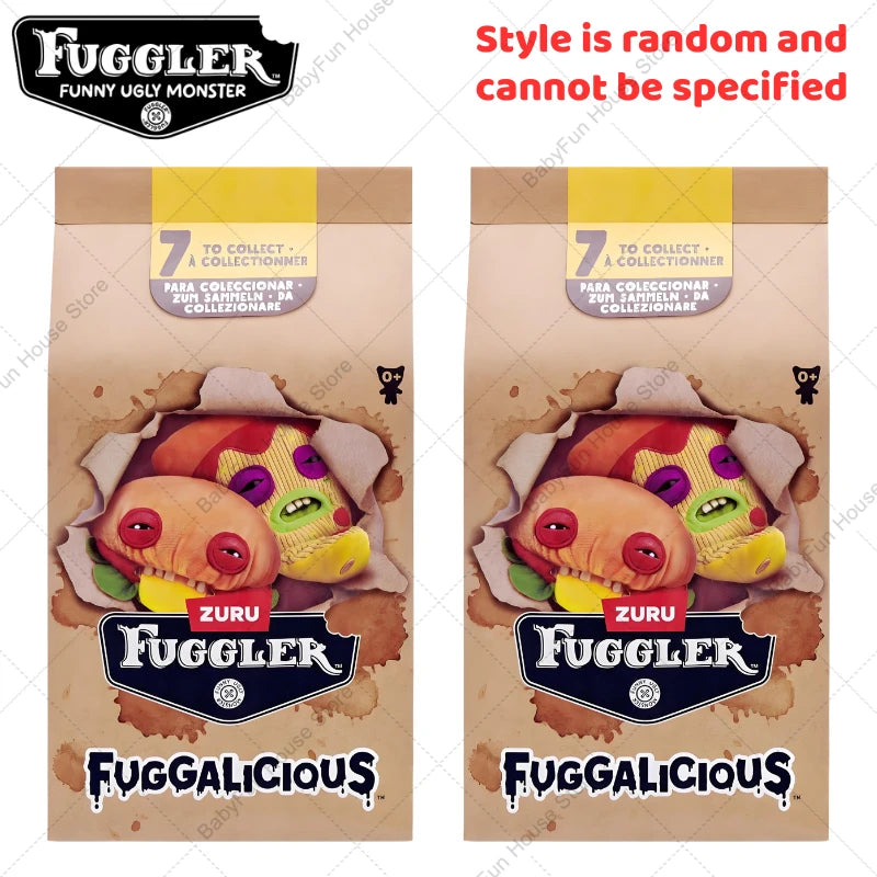 Original Fuggler Ugly Teeth Monster Plush Toys Kawaii Fugglers Fuggalicious Series Hamburger Hot Dog Doughnut Peluche Dolls Gift