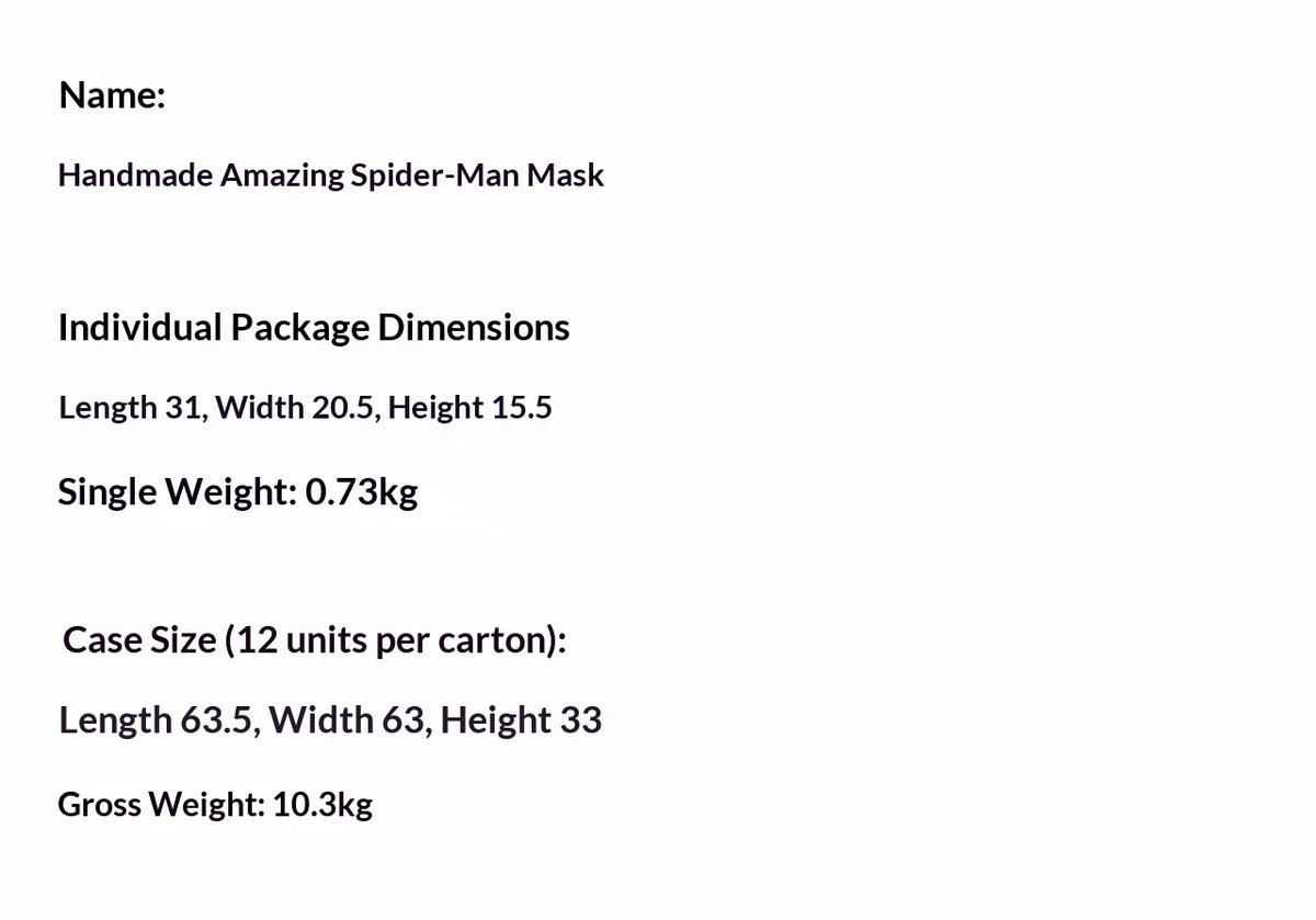 New Handmade Spiderman 2 Movie Accuracy Garfield Version Cosplay Mask Peter Parker Venom Marvel Collectible Toys Gift For Fans