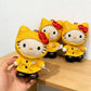 Cute Hello Kitty Plush Keychain Cartoon Yellow Raincoat KT Cat Stuffed Toys Dopamine Unique Backpack Doll Pendant Perfect Gifts