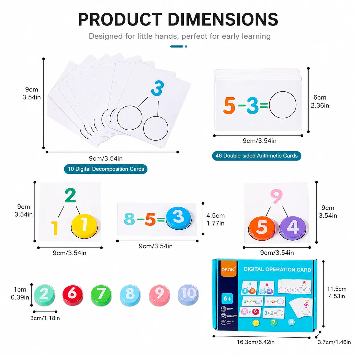 Children's Early Education Math Teaching Aids Number Cognition Matching Educational Toys for Mathematical Operations Learning