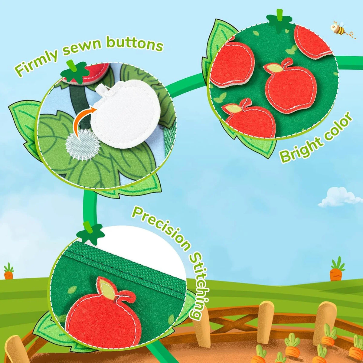 Busy Board Montessori Toys For Toddlers Farm Animal Story Busy Book Sensory Toy Preschool Learning Fine Motor Travel Activities
