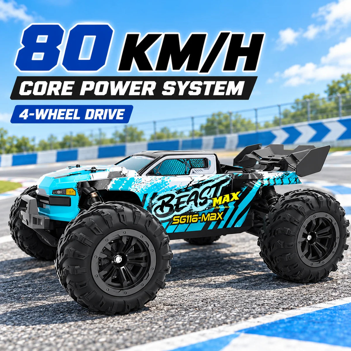 ZNLYRION RC Car Buggy 1:16 4 Wheel Drive Off-Road SG116MAX PRO Vehicle Optional Brushless Motor Anti-Slip Tire Remote Control Racing Truck