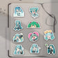 50pcs Hatsune Miku sticker pack cartoon anime VOCALOID DIY for suitcases notebooks cups waterproof stickers graffiti toys gifts