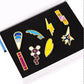 Pocket Monster Trainer Gym Badges Collection Kanto Johto Hoenn Unova Kalos Orange Islands Pins Brooches Toy for Collectors