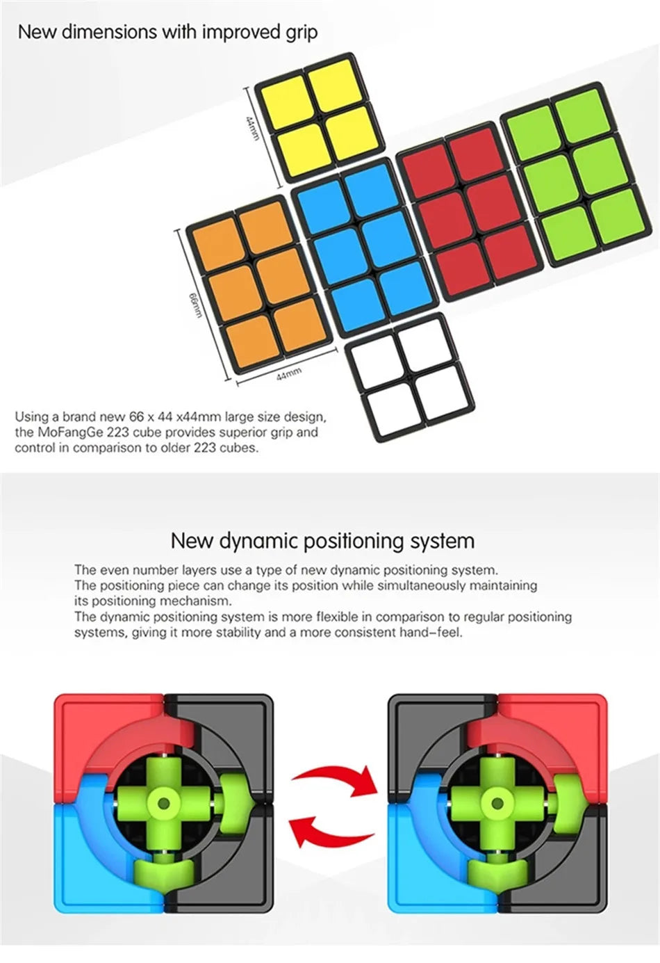 QiYi 223 233 Magic Speed Cube Stickerless Qiyi Professional 2x2x3 Cube Fidget Toys Qiyi 2x3x3 Cubo Magico Puzzle