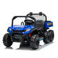 24V 4WD All-Terrain Kids Ride On Dump Truck Parental Remote Control 3 Speeds 2-Seater Off-Road Toy Car For Boys Girls