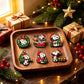 6pcs Christmas Cartoon Puppy Dog Enamel Pins Set Holiday Xmas Tree Santa Hat Collectible Brooches Decorative Gift Pins