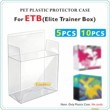 5/10PCS PET Elite Trainer Box Case Protectors Clear Display Case - 0.45mm Thick ETB Case Compatible with Elite Trainer Boxes