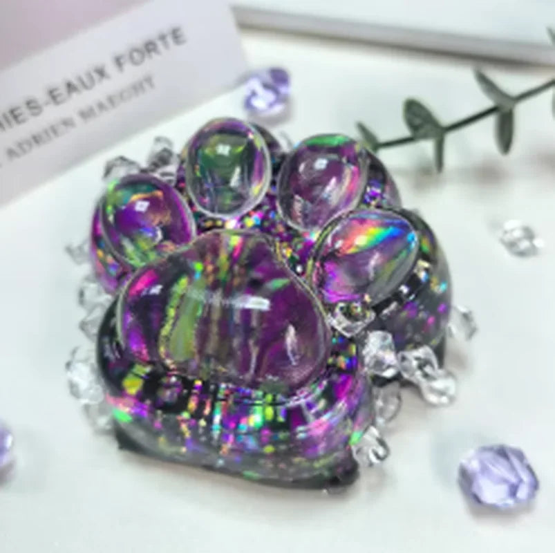 New In Stock Sparkling Aurora Cat Claw Pinch Music Crystal High Beauty Stress Relief Tool Pinch Toy Surprise Holiday Gift
