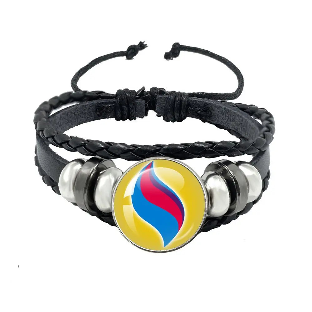 Mega Stone Key Chain Anime Peripheral Creativity Exquisite Fashion Black Leather Rope Buckle Key Chain Trend