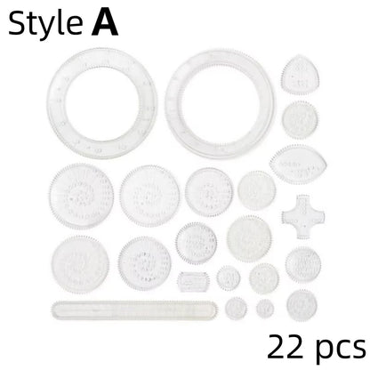 22/4/1PC Spirograph Ruler Drawing Scratch Painting Toys Interlocking Gears Wheels Painting Drawing Accessories Educational Toy