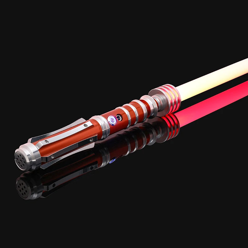 Metal Handle RGB Cosplay Double-edged Lightsaber Sword 16 Colors Change LED Switchable Sound And Light For Boys Girls Gift