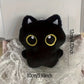 10cm Cute Black Cat Plush Toy Doll Small Pendant Cuddly Pillow Cushion Ins Black Cat Plush Toy Doll for Boy Girl Brithday Gifts