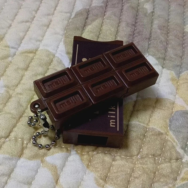 Japanese Simulated Chocolate Fidget Toy Bendable Stress Relief Keychain Creative Gift