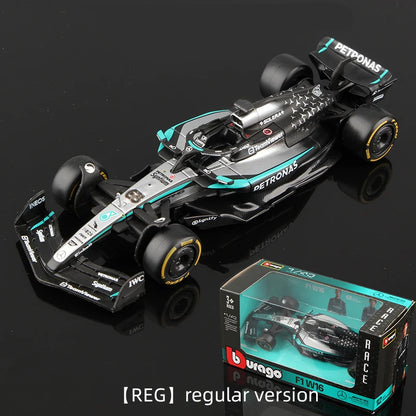 Bburago 1:43 Mercedes 2025 W16 E Performance F1 Formula Car Model Die Cast Vehicles Racing Toy 63# Russell 12# Antonelli