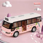 School Bus Toys Cars Die Cast Plastic Little Cars City Bus With Sound And Light Up Friction Powered Cars Play Toys Gift For Kids