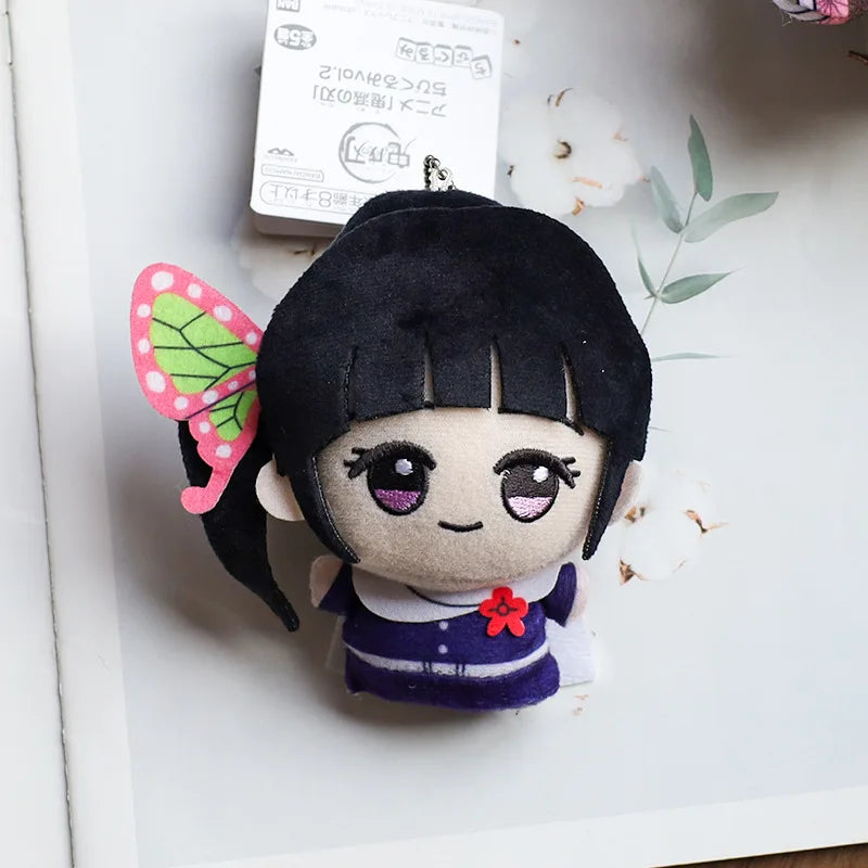 12cm Anime Demon Slayer Surrounding Plush Toys, Keychain Figurines, and Small Plush Dolls