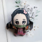 12cm Anime Demon Slayer Surrounding Plush Toys, Keychain Figurines, and Small Plush Dolls