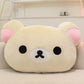 Cute Rilakkuma Big Head Plush Pillow Large Size Soft Stuffed Toy Cushion Bedroom Sofa Decor Unisex Birthday Gift For Adult