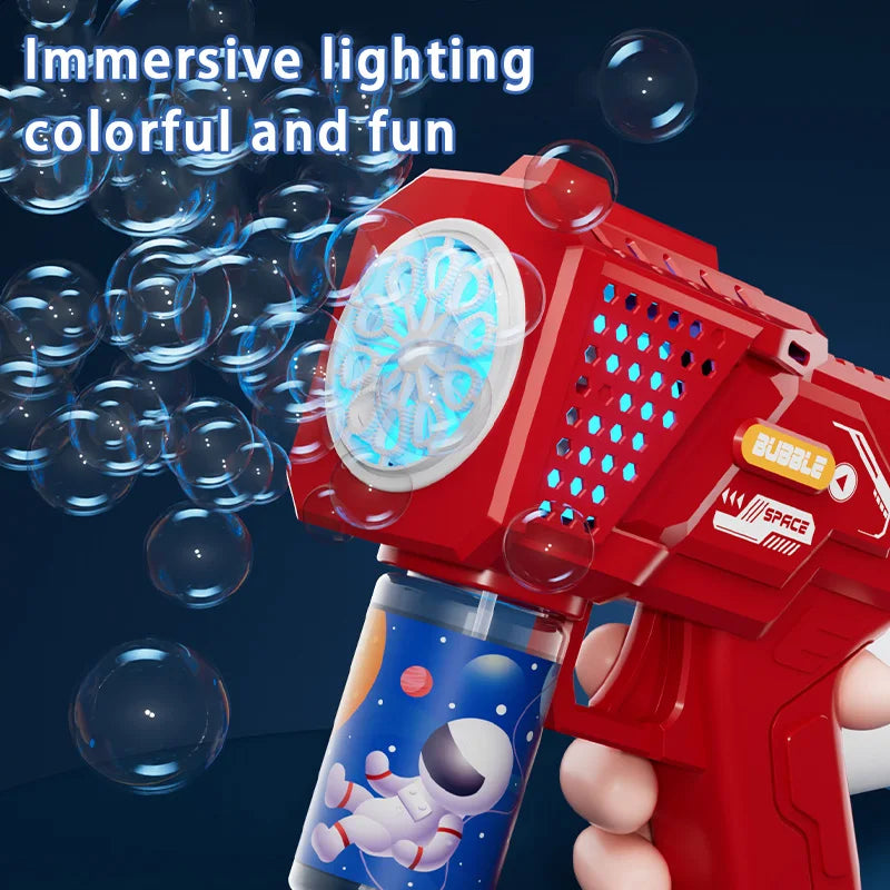 10 hole Automatic Gatling Electric Toy Blowing Bubble for Children's Toys Kindergarten Gifts without Battery or Bubble Water