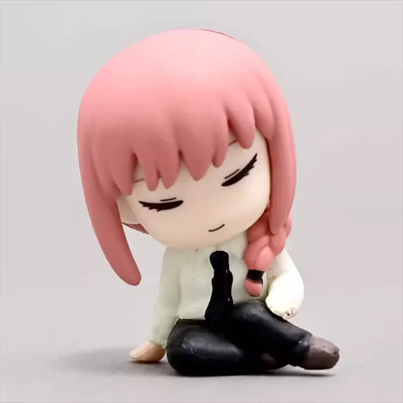 Anime Chainsaw Man Toy Shoulder-Back Sleeping Style Denji Hayakawa Aki Power Character Model Holiday Gift