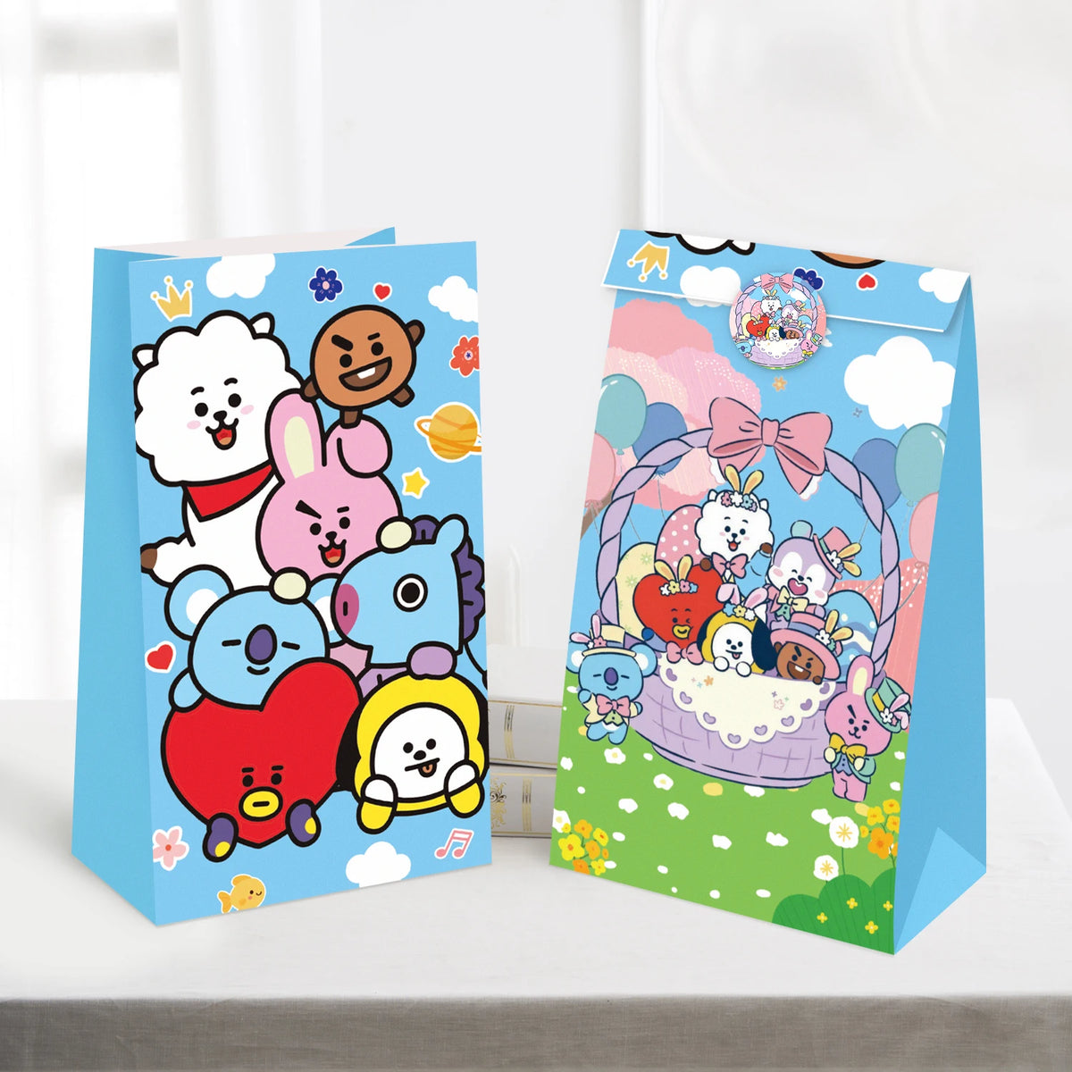 BT21 Cartoon Party Festival Limited Edition Gift Bag Birthday Party Companion Gift Storage Cute Appearance Candy Packaging Paper