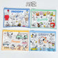 4pcs Snoopy Clear Plastic Zipper File Folder Cartoon A4/A5/B5 Water Resistant Document Pouch Office Supplies Document Protectors