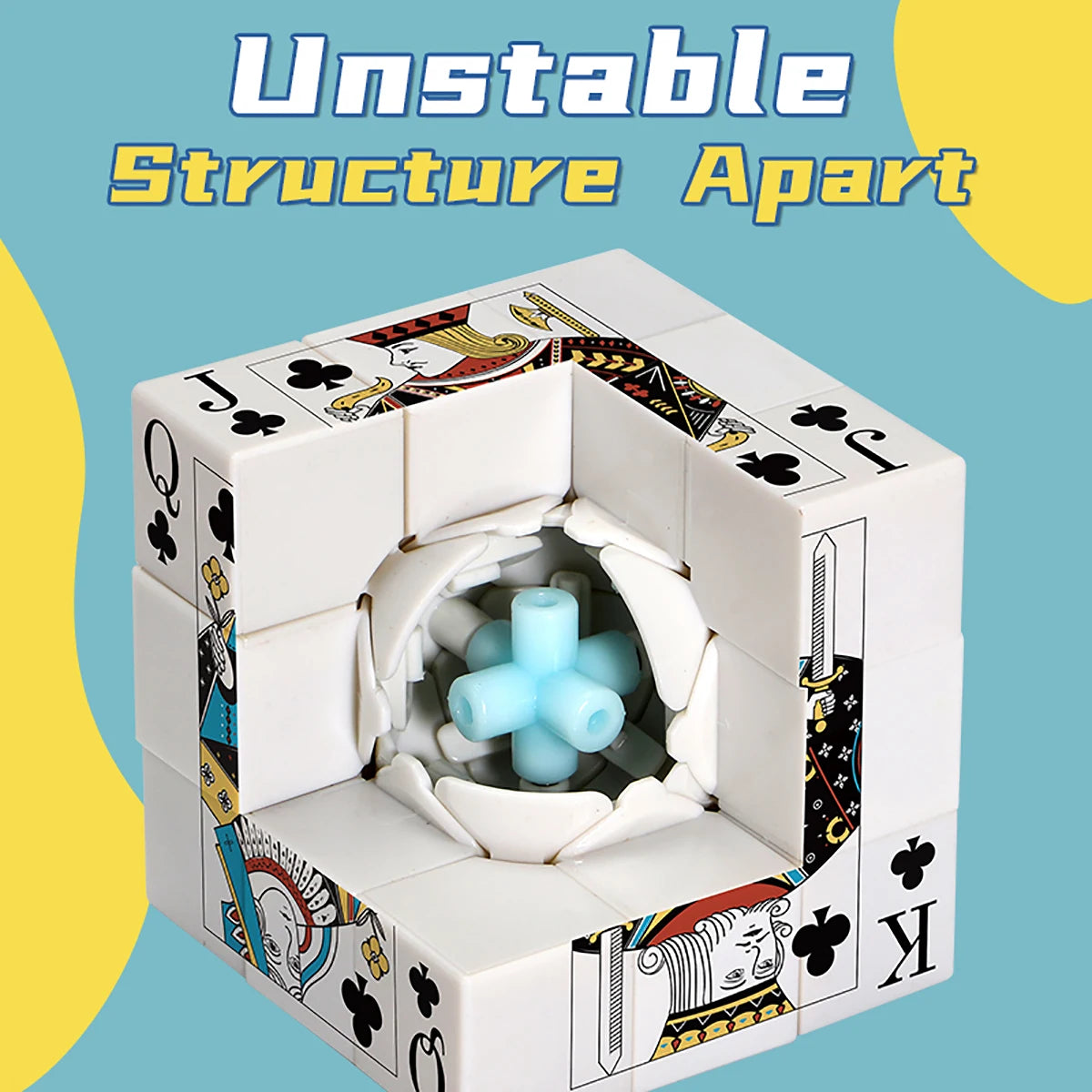 Magic Cube 3x3x3 3D UV poker JQK Color painting Stress Relief Puzzle Professional Smooth Speed Game Children's Toys Gifts