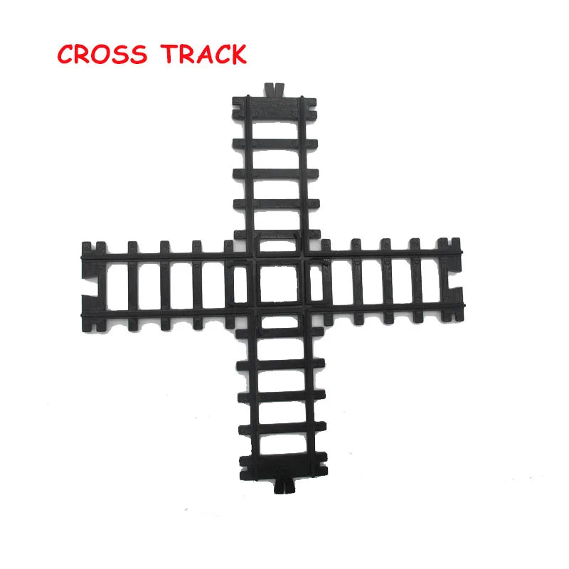 5cm Wide Rail Track Expansion Pack for Railway King Classical City Train Flexible Track Straight Curved Rails Building Block Toy