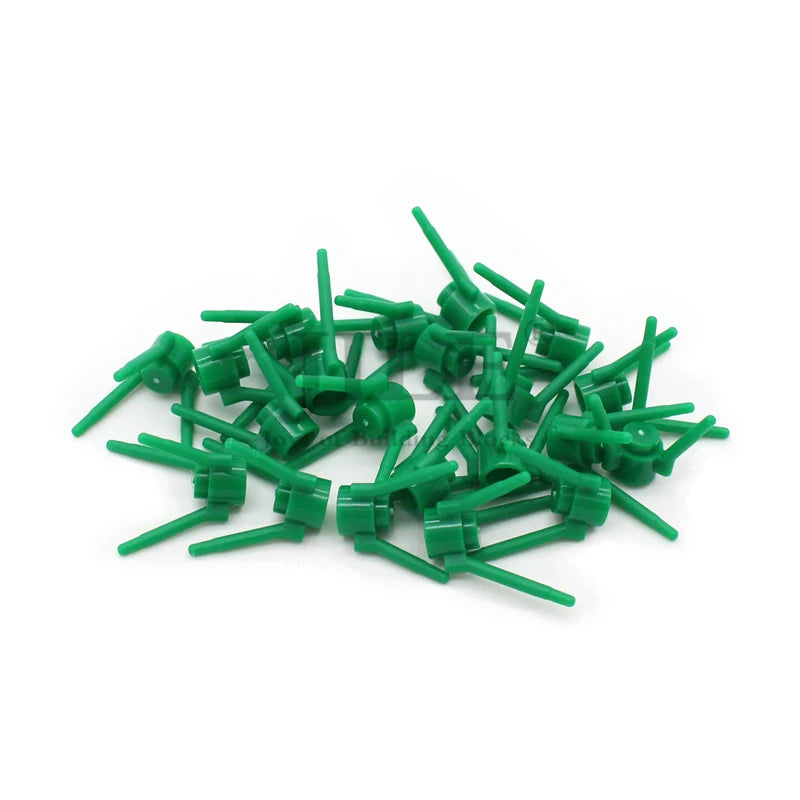200pcs MOC 3741 Plant Flower Stem with Stud and 3 Stems Building Blocks DIY Bricks Compatible Branch Tree Forest Accessory Toys