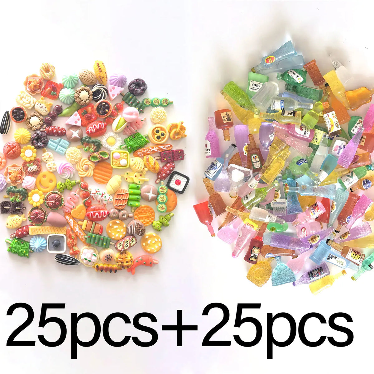 Random Miniature Dollhouse Supermarket Food Snacks Mini Cake Wine Drink Food Accessories Kids Gift