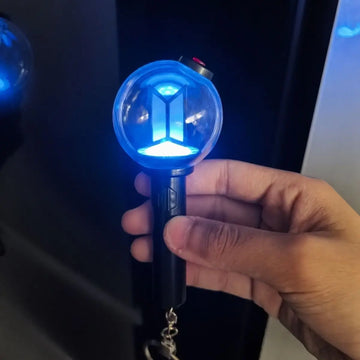 In Stock Mini Kpop Army Ver 4 Lightstick Light Up Glowing Pendant Keychain Keyring For Fans Concert Portable Decoration Gifts