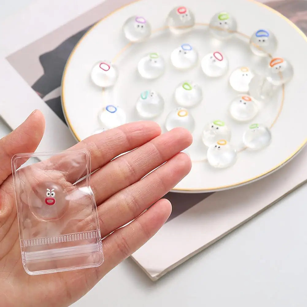 1-20pcs Mini Cute Transparent Fidget Small Silicone Emotion Fidget Poppers Sensory Fidget Toys Soft Funny Stress Relieving Toys
