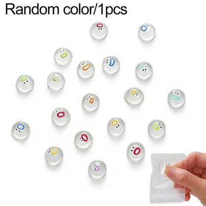 1-20pcs Mini Cute Transparent Fidget Small Silicone Emotion Fidget Poppers Sensory Fidget Toys Soft Funny Stress Relieving Toys