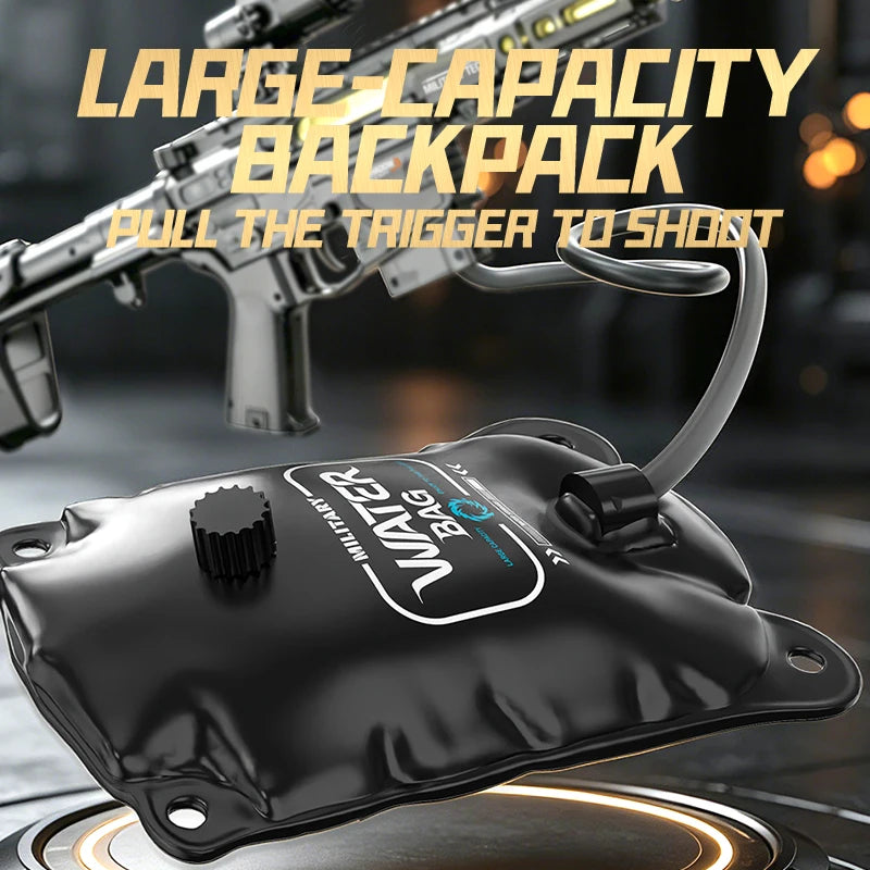 Outdoor SLR Electric Water Gun Toy 2000ml Bag Backpack High Pressure Long-range Rifle Model Water Pistol Summer Toy for Boy Gift