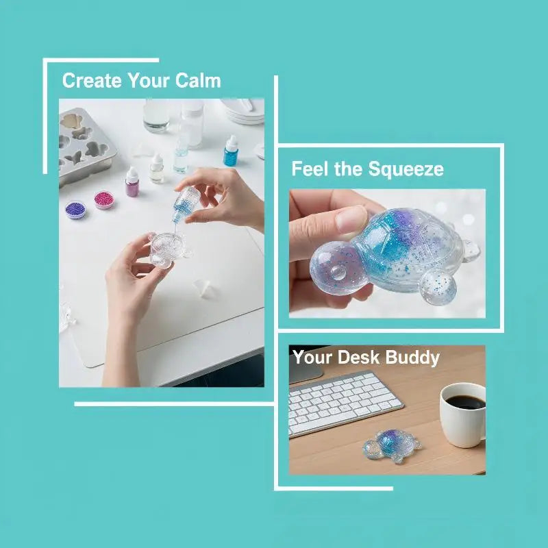 1PC DIY Turtle Ball Skin Handmade Empty Ball Slow Rebound Decompression Toy Fidget Squeeze Ball For Anxiety Office Home
