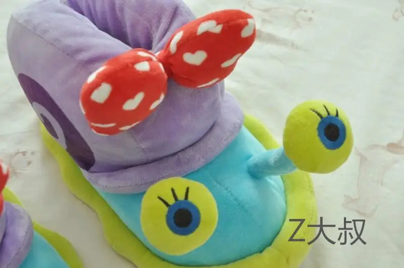 Plush SpongeBob SquarePants Cotton Shoes Snail Bags Heels Cute Home Slippers SpongeBob SquarePants Snail Boots Plush Gift