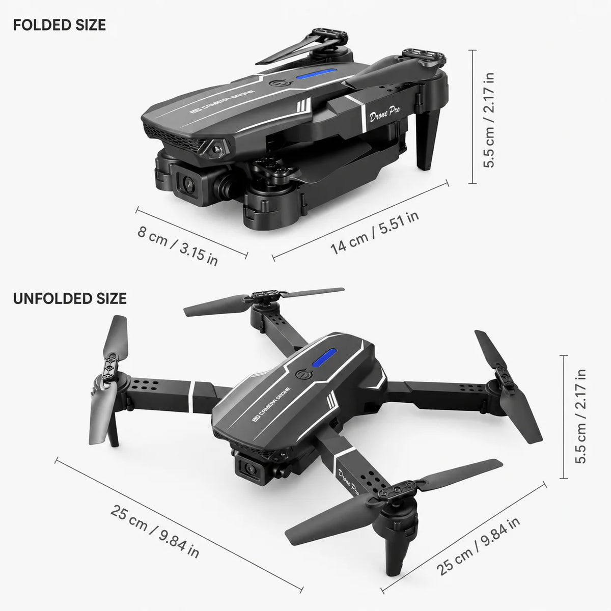 ZNLYRION S101 Foldable RC Drone 4K HD Dual Camera WIFI FPV APP Waypoint Flight Altitude Hold 6-Axis Gyro Quadcopter for Beginners
