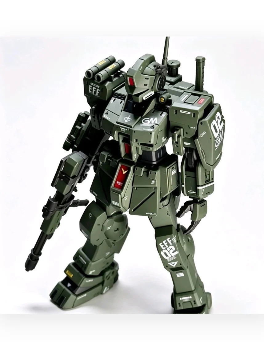 Matte Army Green Tactical Sci-Fi Mecha DIY Assembly Kit Full Movable Joint Robot Model Ornament for Teens Adult Hobbyists