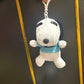 3piece 11CM Cute high quality Peanuts Snoopy Plush pendant toys Snoopy dog Woodstock KEY CHAIN animal toys