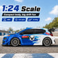 4WD High Speed RC Car 2.4G Remote Drifting Car 1:24 Scale Dual Mode One Click Switch LED Headlight Taillight Long Battery Life Racing Toy Car