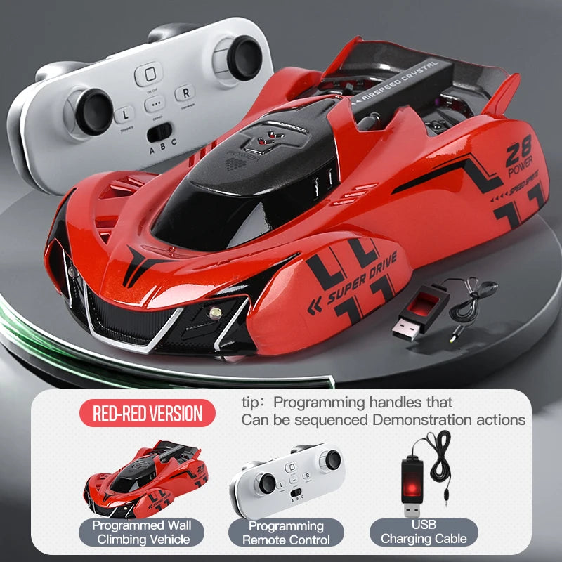 Infrared Sensor Remote Control Wall-Climbing Car, Four-Wheel Drive Toy Racing Car, Children's Toy Car