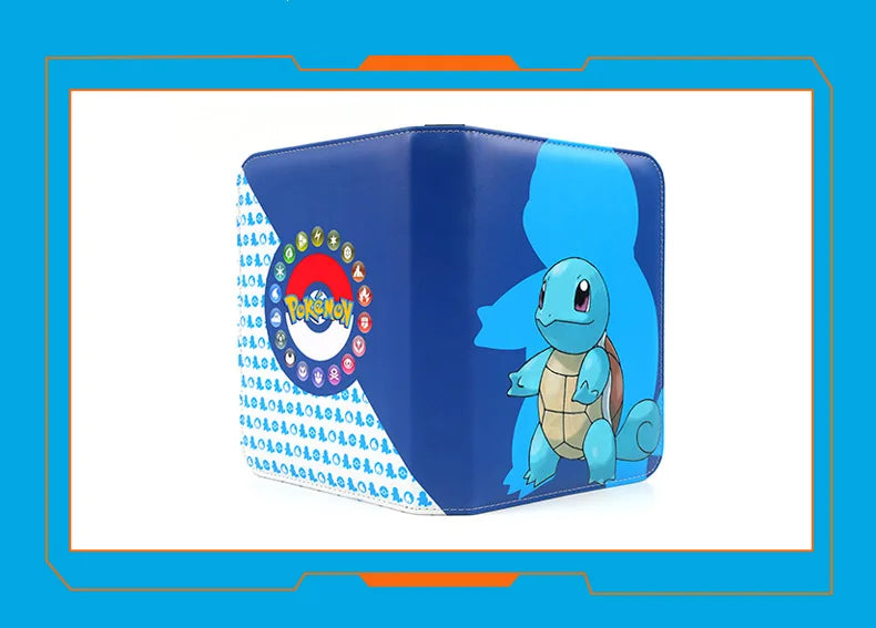 Squirtle Bulbasaur Card Binder Anime Photo Album Collect Loose Leaf Pu Zipper Figure Card Holder Storage Bag Toy Peripheral Gift