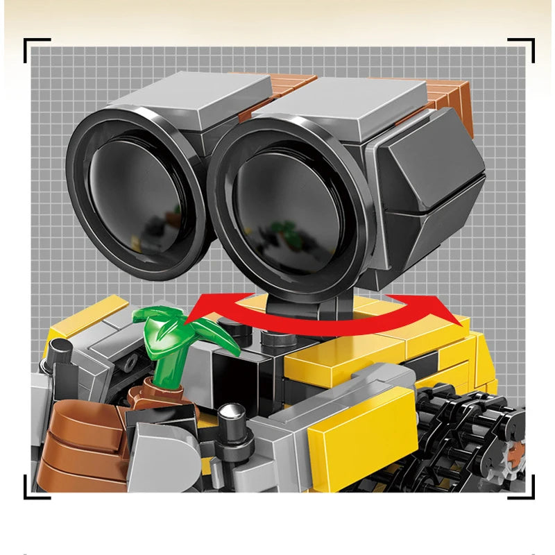 Space Mini Robot MOC Building Bricks Toys 217Pcs Tracked Bot Model Classic Movie Sci-Fi Blocks Dolls Kids and Adult Gifts